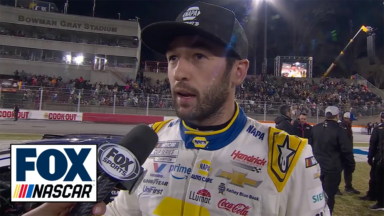 Interviuri cu Chase Elliott și Ryan Blaney după Clash la Bowman Gray.